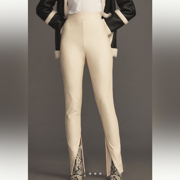 Anthropologie Pants - Anthropologie Avec Les Filles High Waisted Faux Leather Slit Leggings